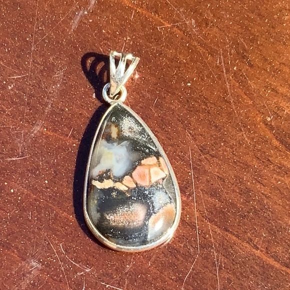 NATURAL TABU JASPER 925 STERLING SILVER PENDANT - Picture 5 of 5